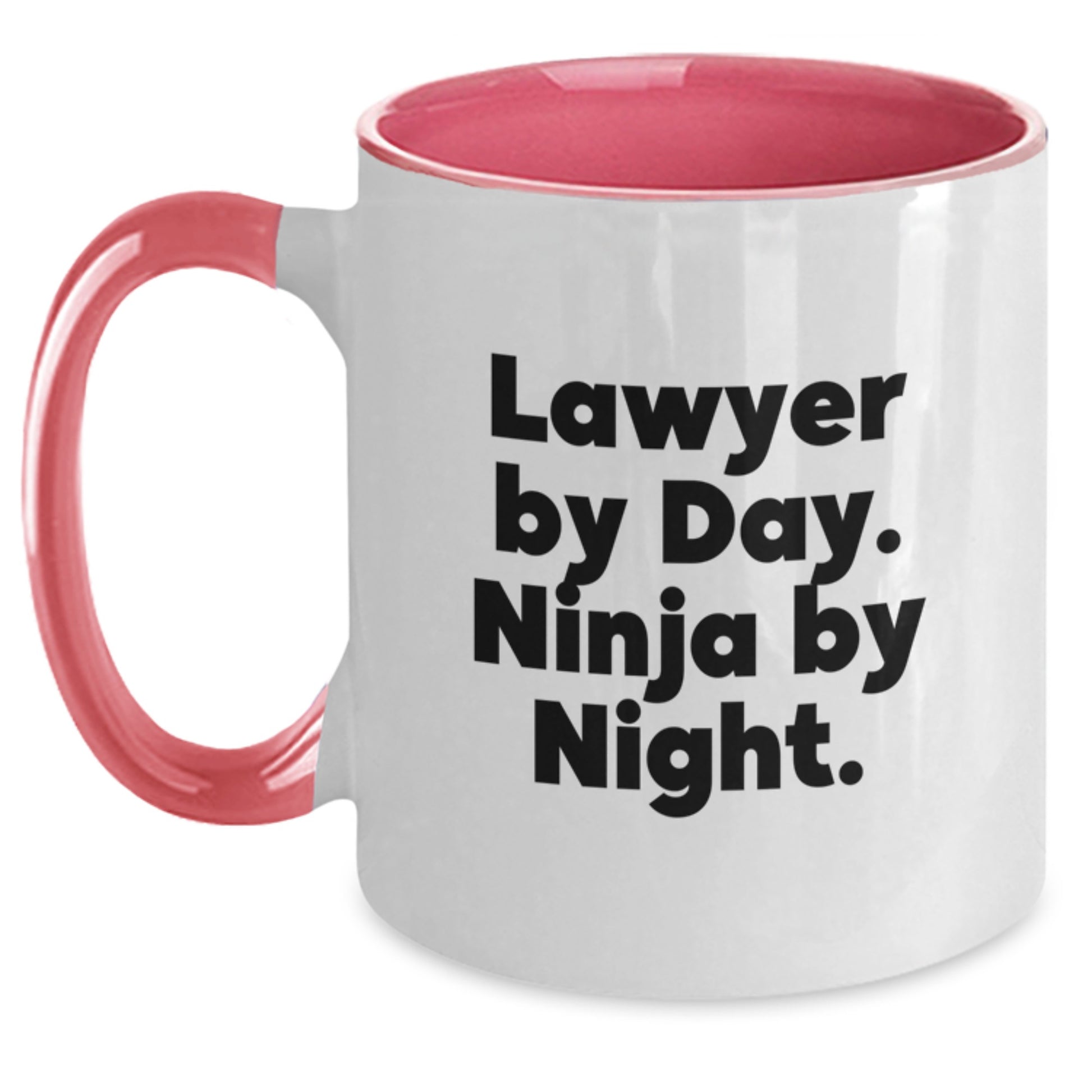 Funny Lawyer Gifts from Friends, Men, Women - Lawyer By Day. Ninja By Night. Two Tone Coffee Mug for Graduation Unique Presents - Main