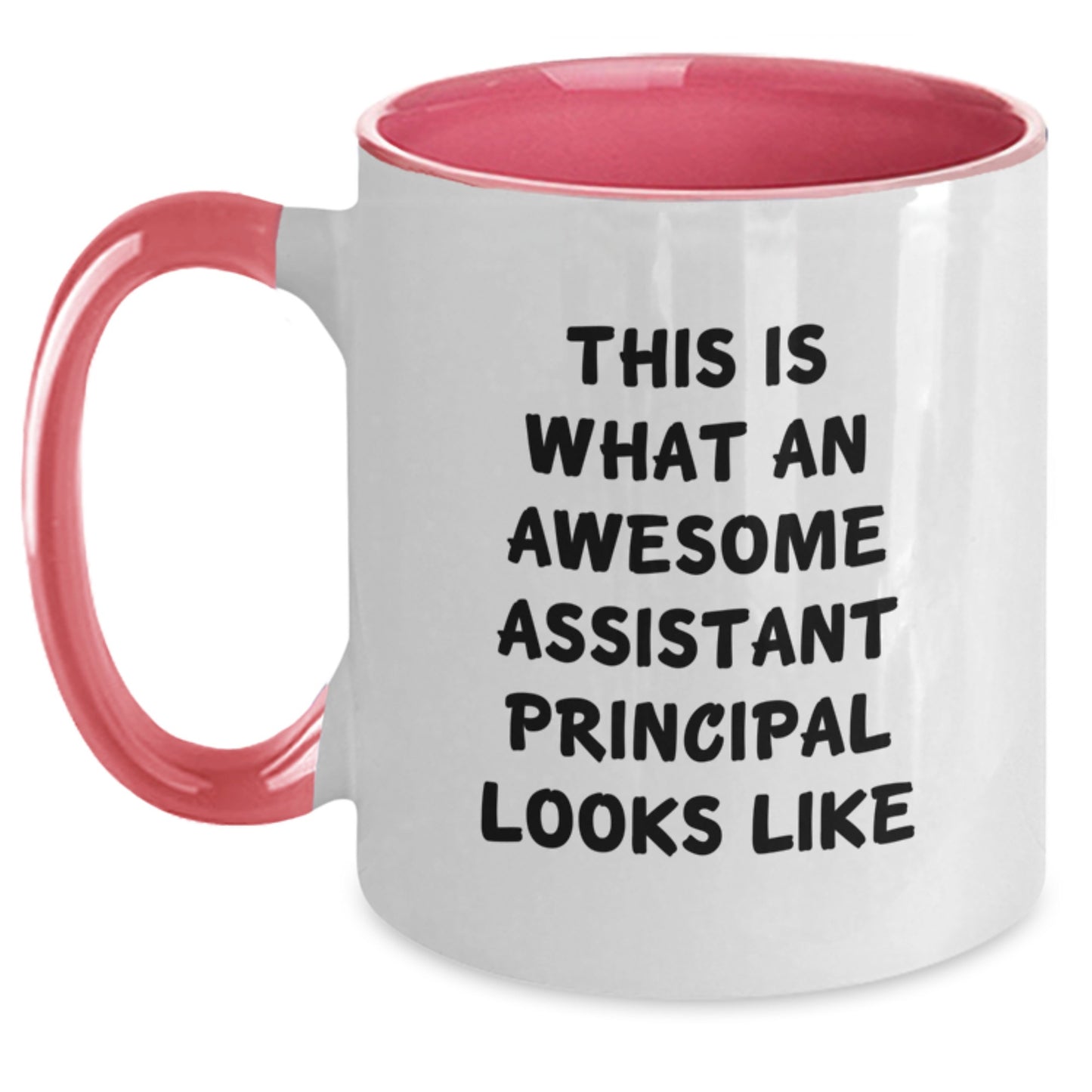 Funny Assistant Principal Gifts from Friends - Two Tone Coffee Mug, 'This Is What An Awesome Assistant Principal Looks Like' Birthday Unique Gifts for Men - Gifts for Assistant Principals - Main