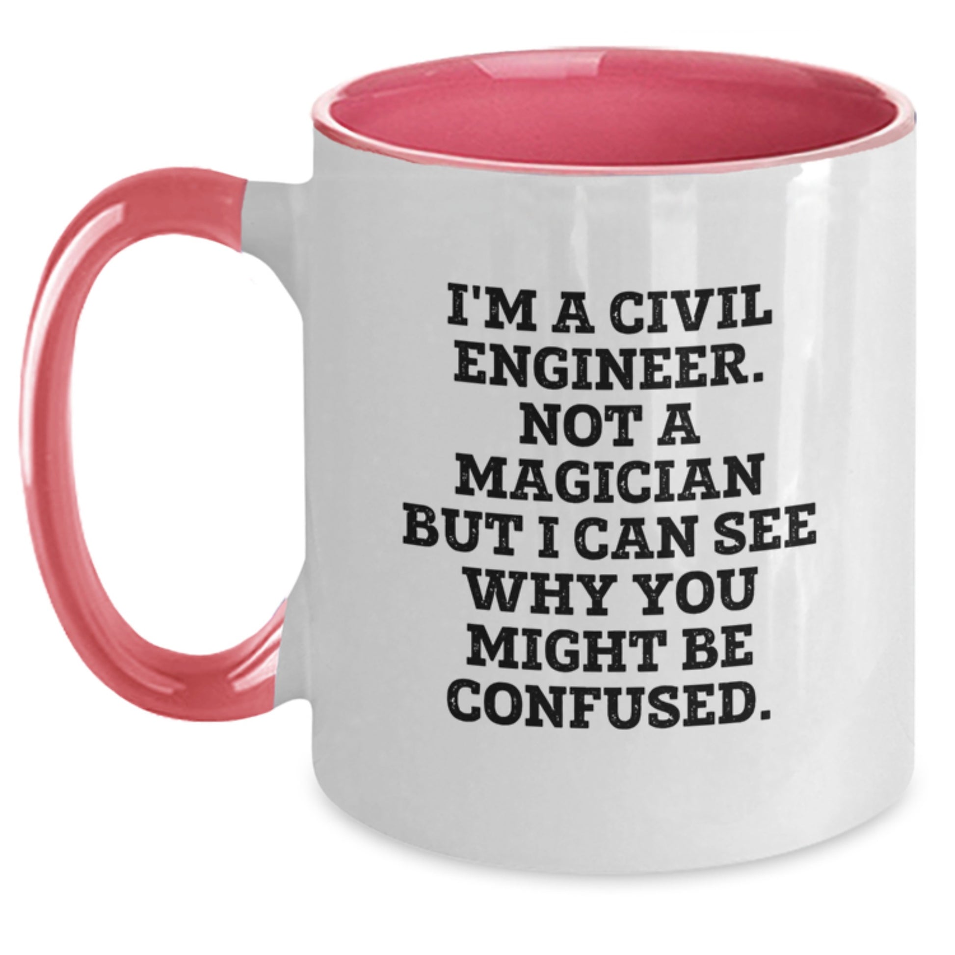 Civil Engineer Keepsake Mug for Him Birthday Gift - Two Tone Black & - Main