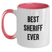 Load image into Gallery viewer, Funny Sheriff Gifts from Men to Sheriff - Best Sheriff Ever Two Tone Coffee Mugs for Valentine's Unique Gifts - Main

