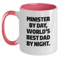 Load image into Gallery viewer, Minister Quotes Funny Two Tone Coffee Mugs Gifts from Family for Him Birthday Unique Presents - Main
