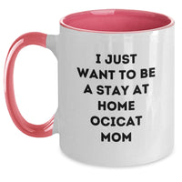 Load image into Gallery viewer, Ocicat Mom Funny Coffee Mug Gifts from Friends for Graduation Unique Two Tone - Main

