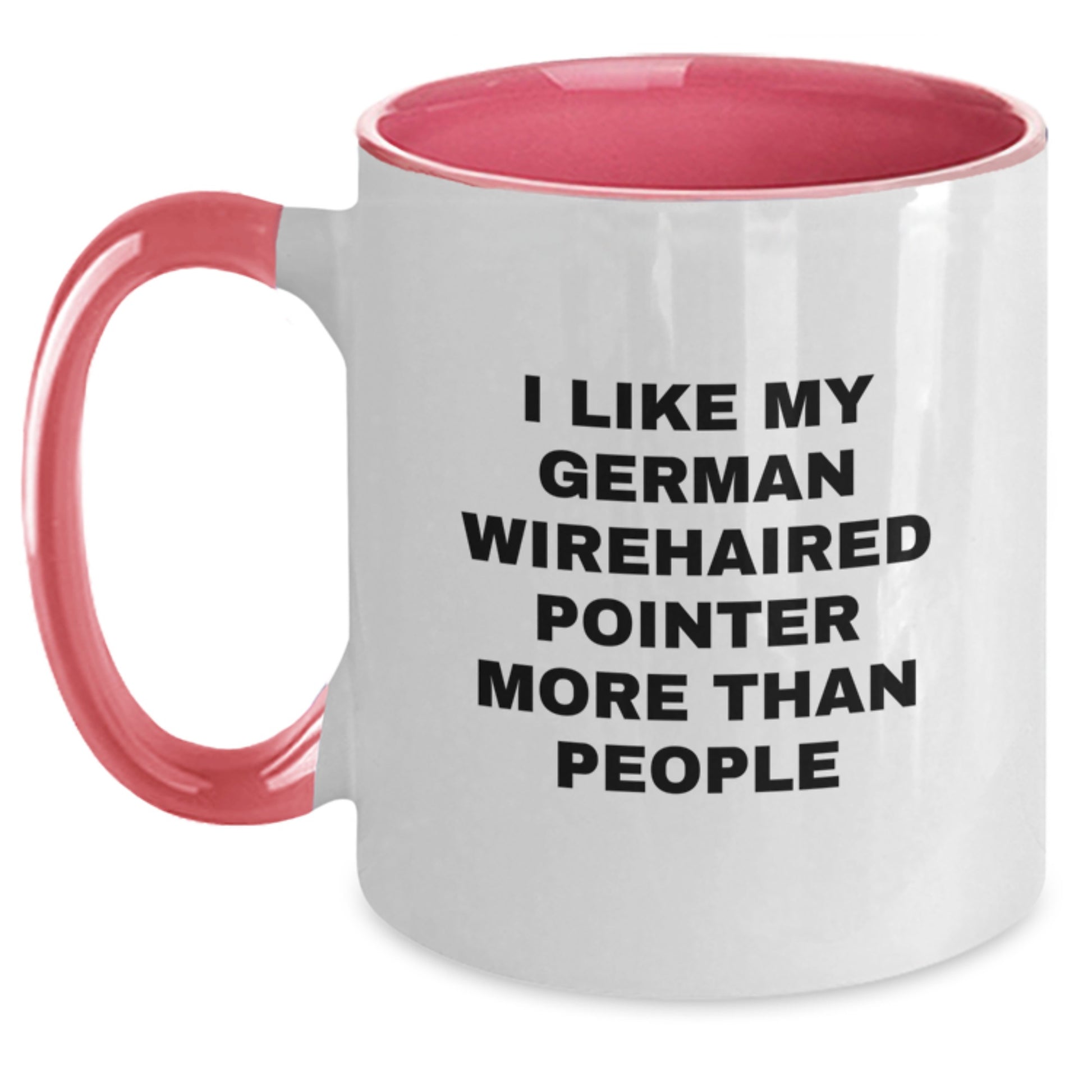 Funny German Wirehaired Pointer Dog Gifts German Wirehaired Pointer Dog Lover More Than People Birthday Two Tone Coffee Mug from Friends - Main