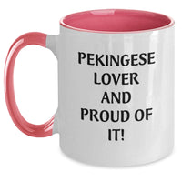 Load image into Gallery viewer, Pekingese Dog Lovers Funny Coffee Mugs, Gifts from Friends and Family, Unique Birthday Presents for Pekingese Dog Owners, 11oz Two Tone Mug - Main

