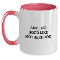 Load image into Gallery viewer, Funny Mom Gifts from Family for Mom, Ain't No Hood Like Motherhood, Two Tone Coffee Mug, Graduation Unique - Main
