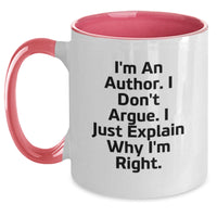 Load image into Gallery viewer, Author Humor Two Tone Coffee Mugs Gifts from Friends for Authors on Birthday - Funny Quote - Main
