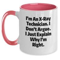 Load image into Gallery viewer, X-Ray Technician Humor Gifts from Friends and Family - Inspirational Two Tone Coffee Mug for Graduation - Main
