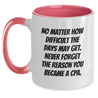 Load image into Gallery viewer, Funny CPA Quotes, Two Tone Coffee Mug, Gifts from Friends to CPA, Birthday Unique Gifts for CPA - Main

