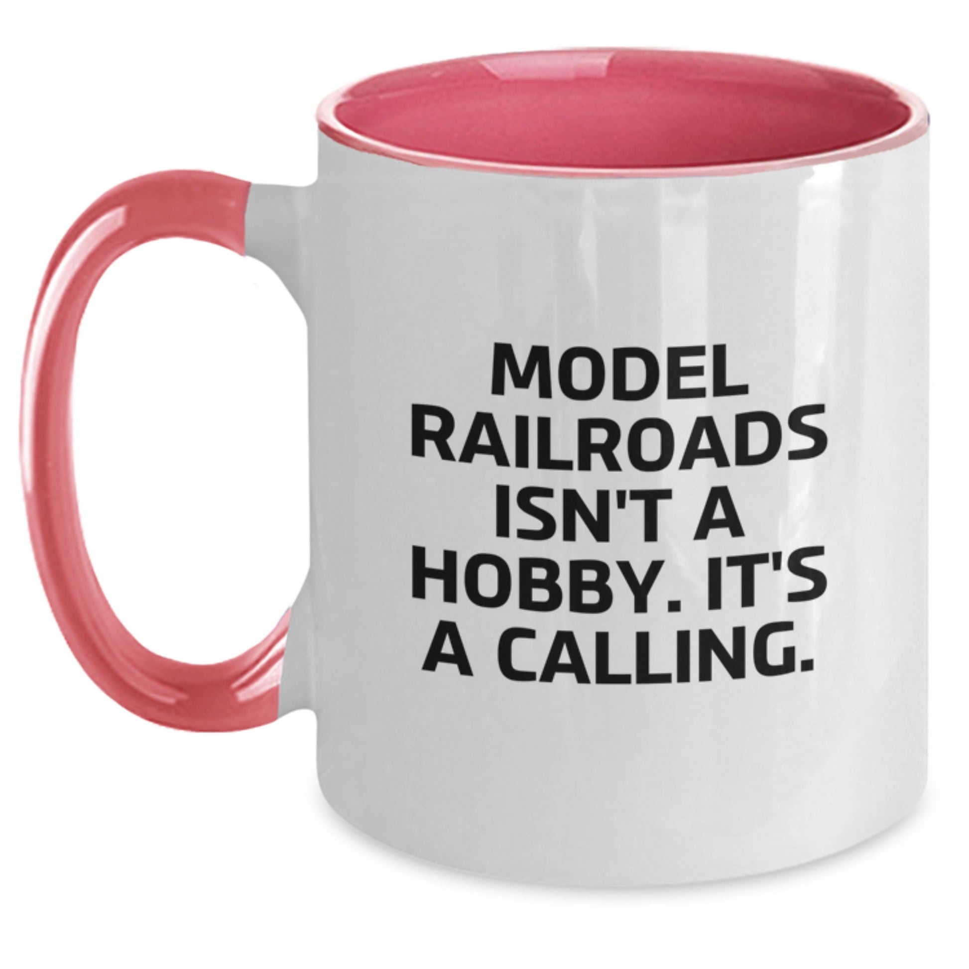 Funny Model Railroads Gifts from Friends, Gifts for Men, Unique Christmas Unique Gifts, Two Tone Coffee Mug - Main