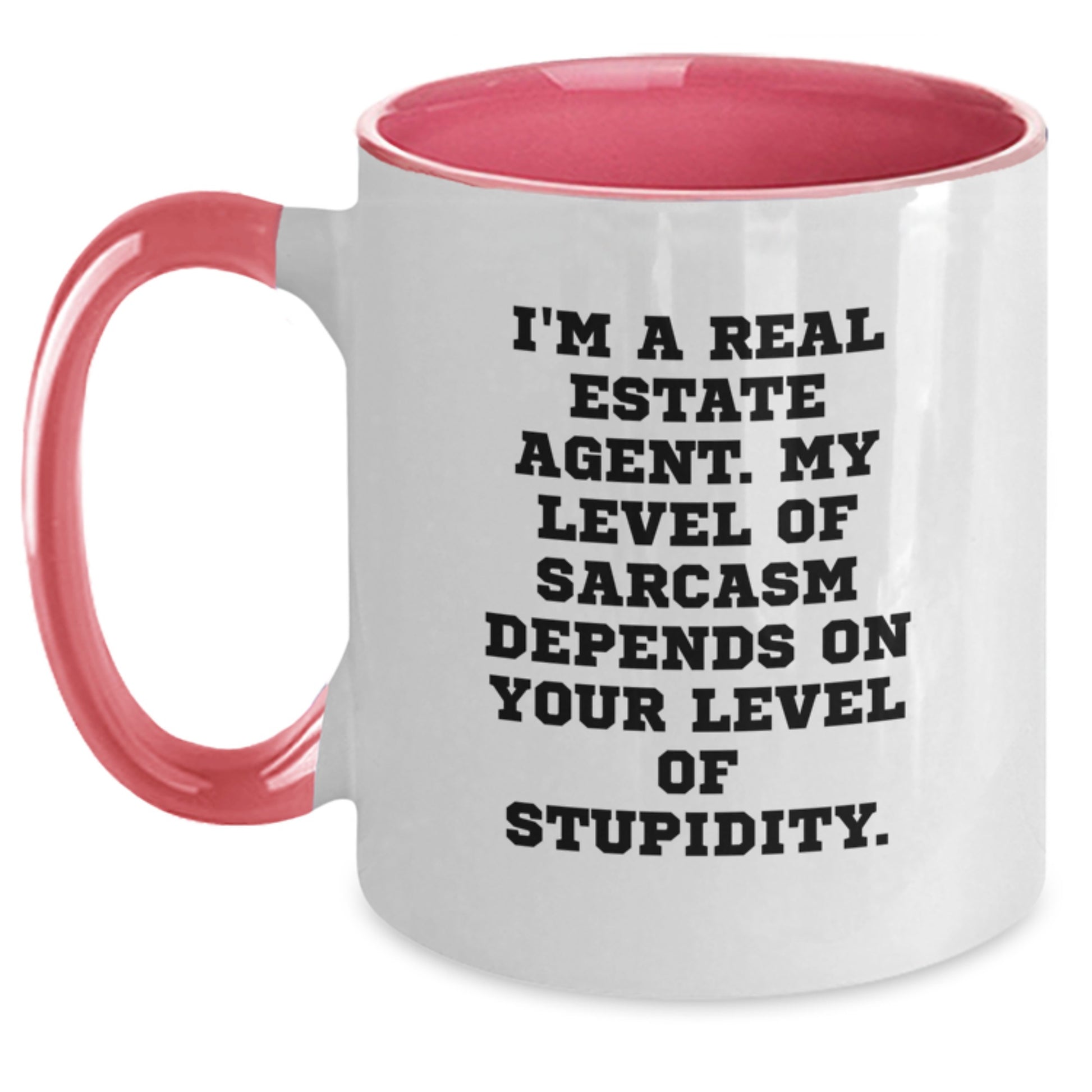 Funny Real Estate Agent Gifts from Friends, Unique Two Tone Coffee Mugs for Men, Women, Coworkers, Sarcasm Real Estate Agent Mug, Christmas Unique Gifts - Main