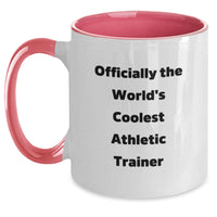Load image into Gallery viewer, Cool Athletic Trainer Gifts for Men - Officially The World&#39;s Coolest Quote Two Tone Coffee Mug, Funny Athletic Trainer Mug for Women, Christmas Unique Gifts from Friends - Main
