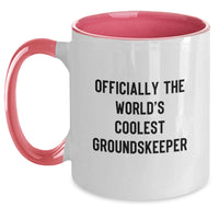 Load image into Gallery viewer, Funny groundskeeper Gifts for Men - Officially The World&#39;s Coolest groundskeeper Two Tone Coffee Mug, Perfect Christmas Unique Gifts from Friends - Main

