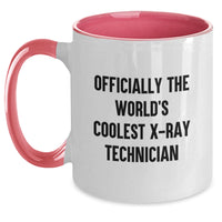 Load image into Gallery viewer, Funny X-Ray Technician Gifts, Two Tone Christmas Mug, Officially The Worlds Coolest X-ray Technician Quote, Gifts from Friends for X-Ray Technician - Main
