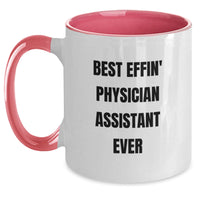 Load image into Gallery viewer, Funny Gifts for Physician Assistant, Best Effin' PA Mug, Two Tone Coffee Mug, Christmas Unique - Main

