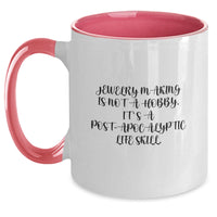 Load image into Gallery viewer, Jewelry Making Gifts for Her from Friends - Funny Two Tone Coffee Mug for Graduation with Inspirational Quote, Jewelry Making Enthusiasts, and More - Main
