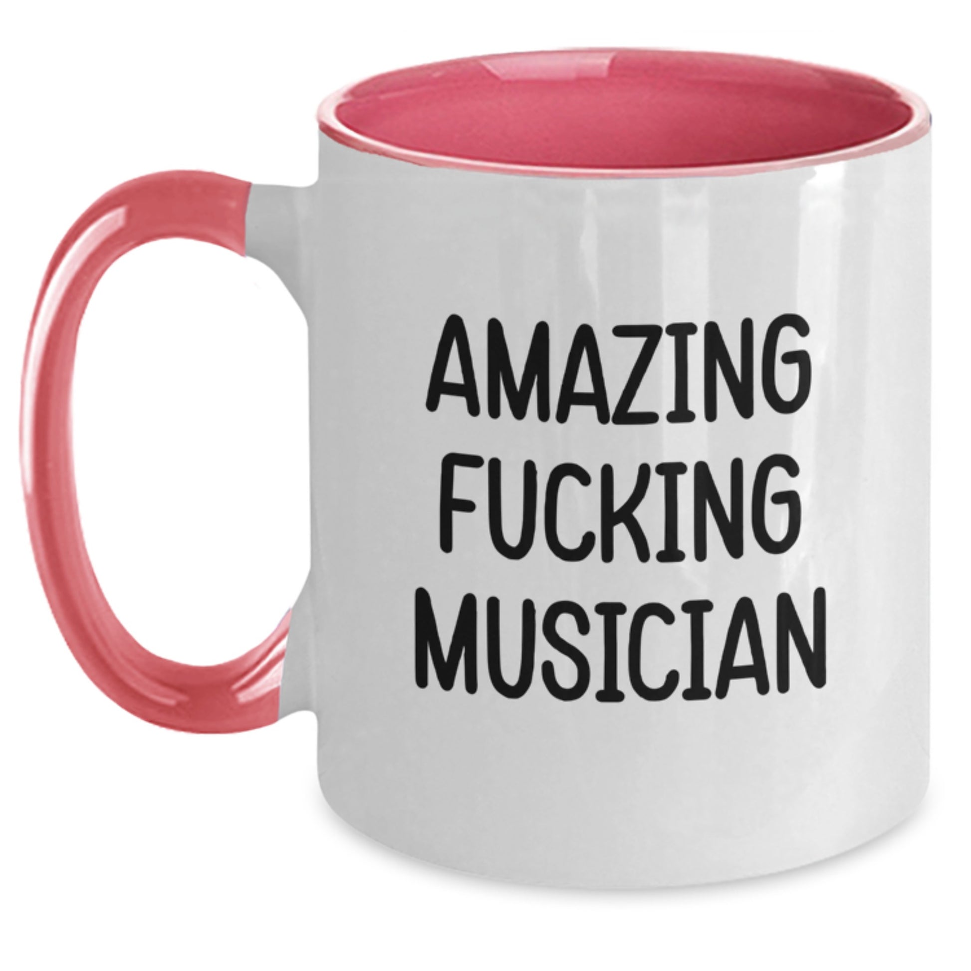 Funny Musician Gifts from Men, Unique Two Tone Coffee Mugs for Musicians, Amazing F--king Musician Quote, Ideal Gift for Mother's Day - Main