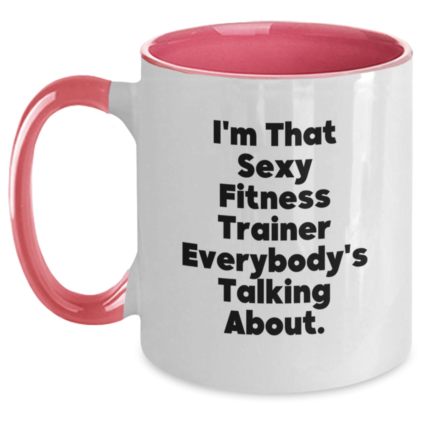 Funny Fitness Trainer Gifts for Friends and Family - Sexy Fitness Trainer Mug, Two Tone Coffee Mug for Women and Men, Christmas Unique Gifts from Friends - Main