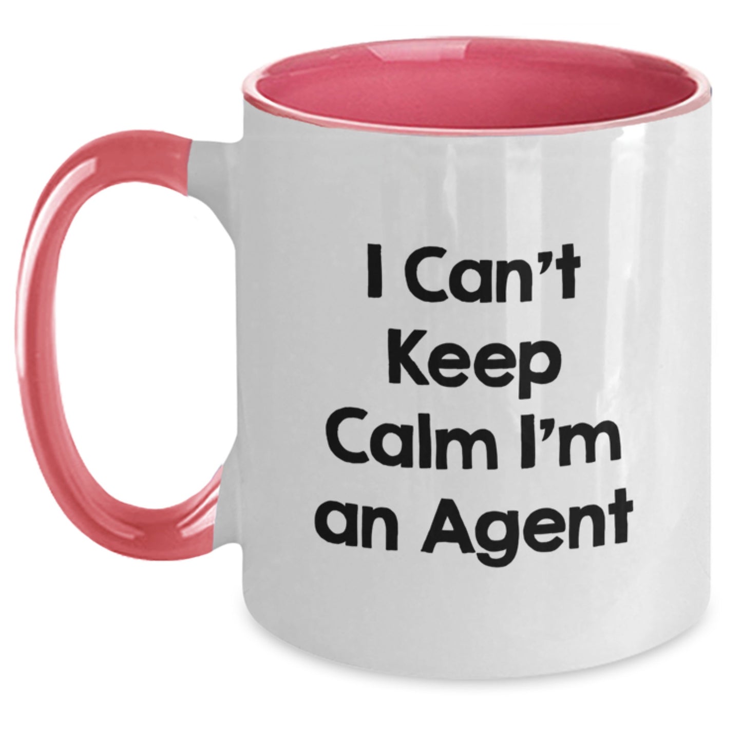 Funny Agent Gifts from Family, Gifts for Agent on Mother's Day, Two Tone Coffee Mug, I Can't Keep Calm I'm An Agent - Main