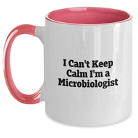 Load image into Gallery viewer, Funny Microbiologist Gifts, I Can't Keep Calm I'm A Microbiologist, Two Tone Coffee Mug for Valentine's from Friends, Family, or Coworkers - Main
