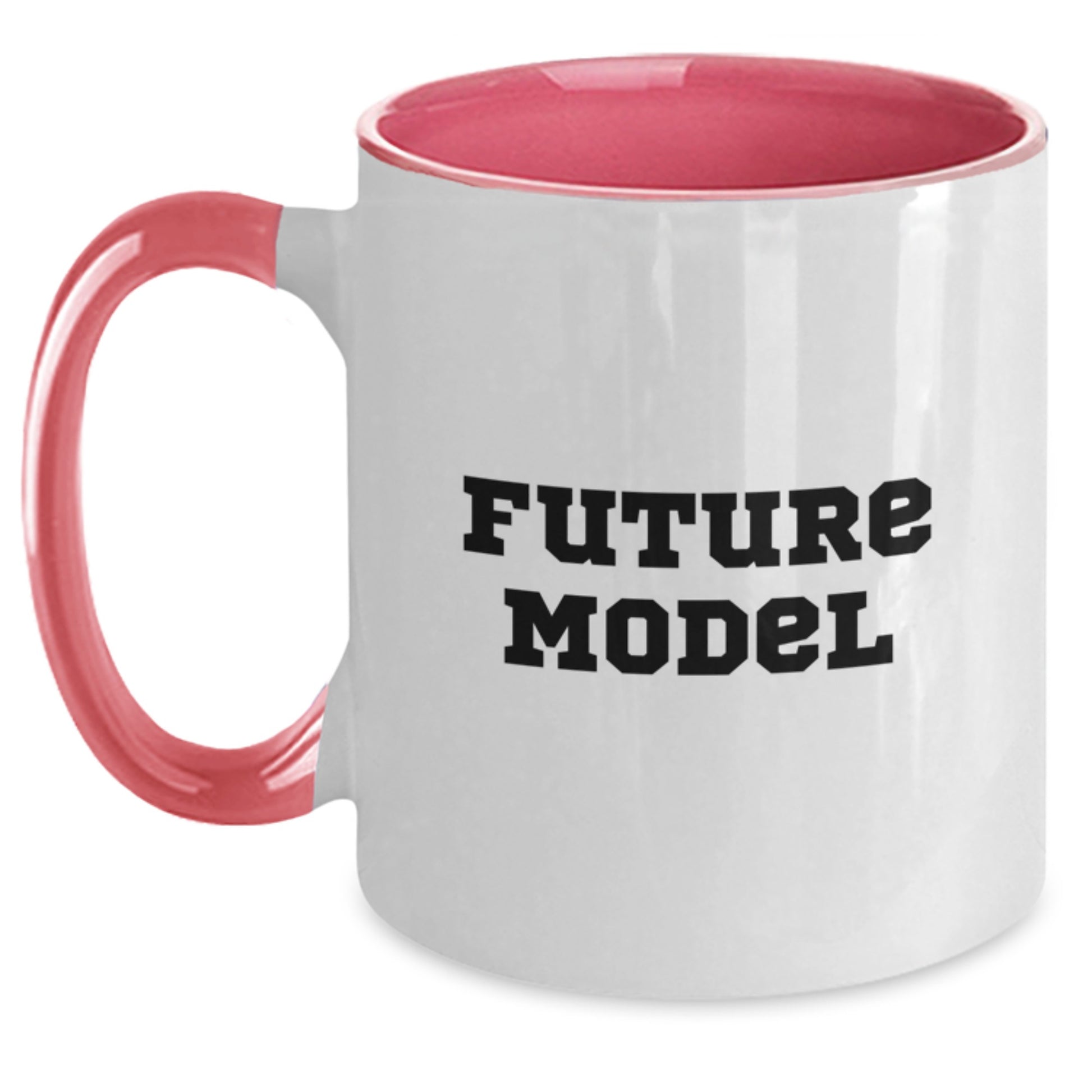 Funny Model Gifts from Mom for Future Model Graduation Two Tone Coffee Mug, Black and White - 11oz Ceramic - Main