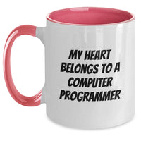 Load image into Gallery viewer, Gifts for Computer Programmer - Funny Computer Programmer Quote, Valentine's Unique Gifts for Him, Two Tone Coffee Mug - Main
