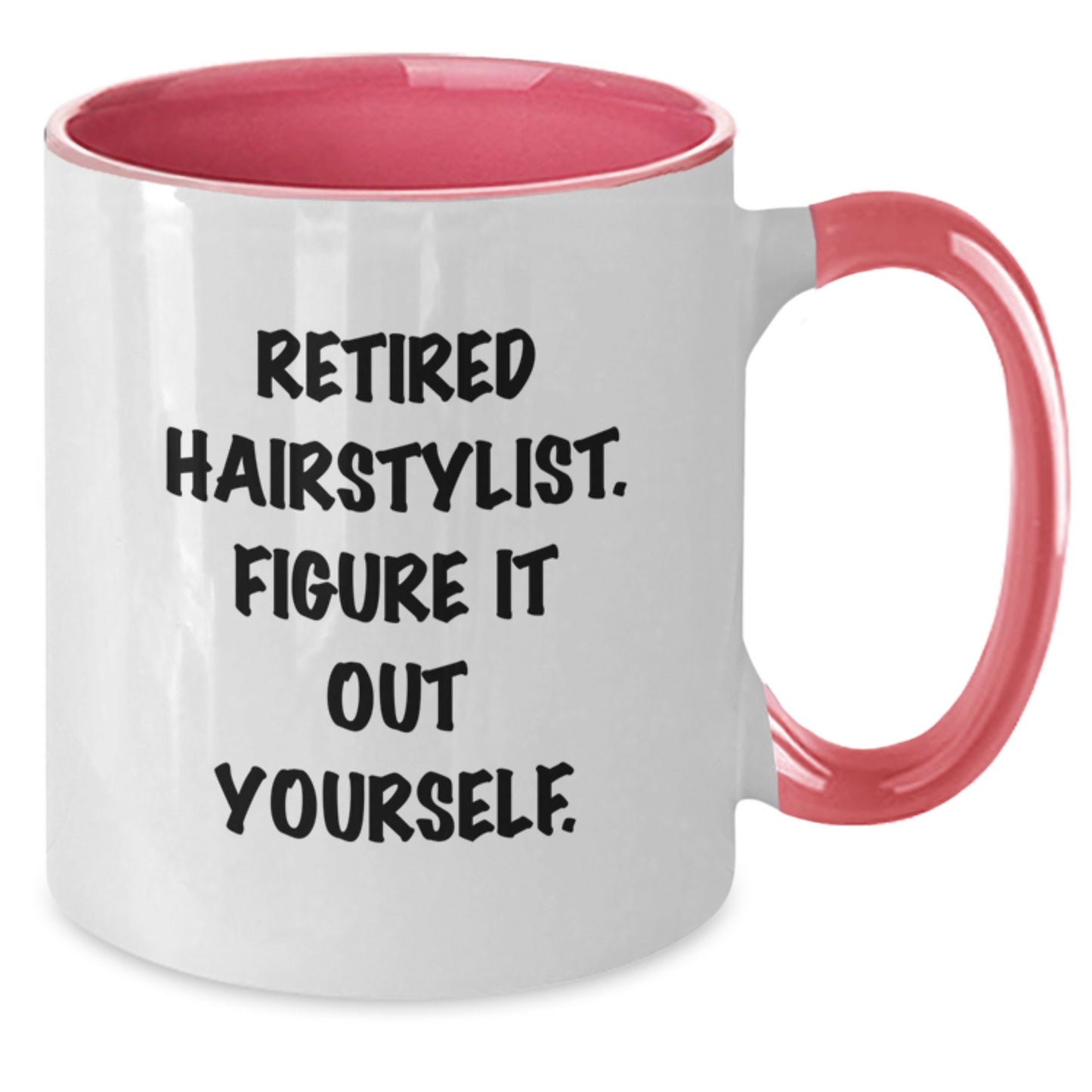 Funny Hairstylist Gifts for Men, Two Tone Coffee Mug with Retired Hairstylist Quote, Graduation Unique Gifts from Friends - Additional
