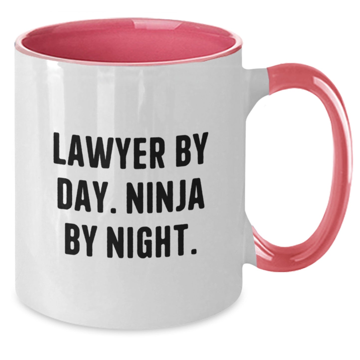 Funny Lawyer Gifts from Men for Lawyer Friends Unique Two Tone Coffee Mugs with Lawyer By Day. Ninja By Night. Quote - Additional