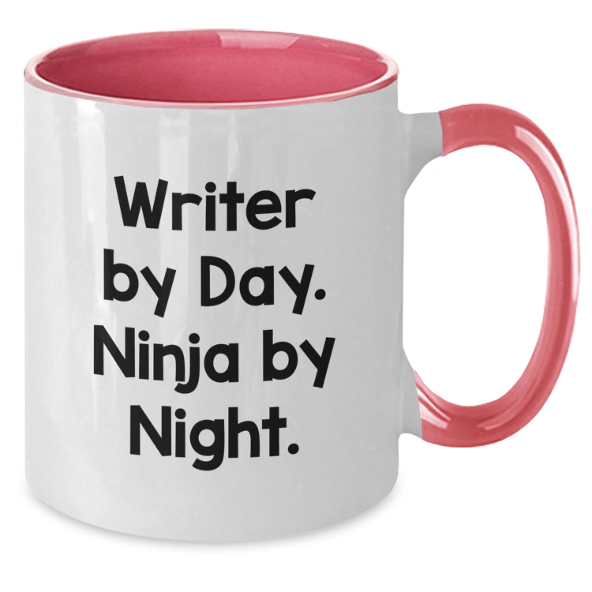 Funny Writer Gifts, Two Tone Coffee Mugs for Writers, Birthday Unique Presents from Friends, Writer By Day Ninja By Night Mugs - Additional