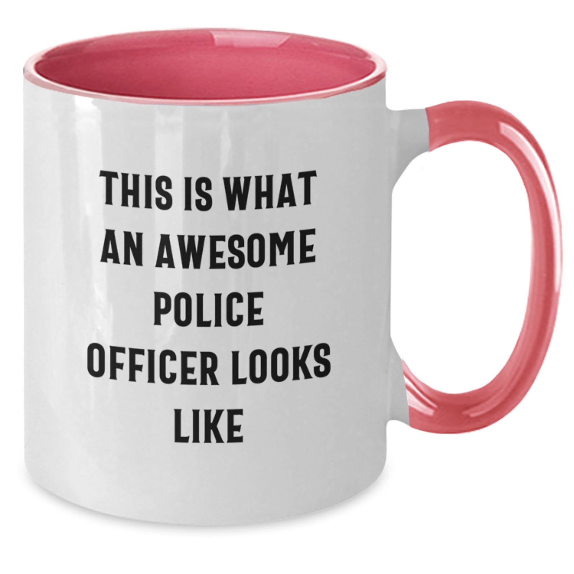 Police Officer Gifts Funny Two Tone Coffee Mug This Is What An Awesome Police Officer Looks Like, Gifts from Friends and Family for Police Officer Graduation Unique Gifts, 11oz Ceramic Mug - Additional