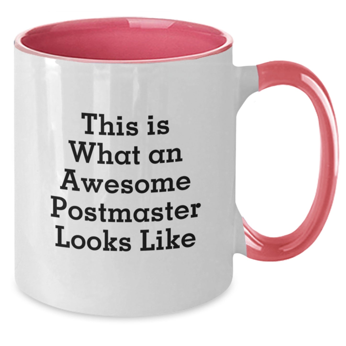 Funny Postmaster Gifts from Family to Friends - This Is What An Awesome Postmaster Looks Like Two Tone Coffee Mug, Graduation Unique Gifts for Men Women Postmaster - Additional