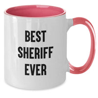 Load image into Gallery viewer, Funny Sheriff Gifts from Men to Sheriff - Best Sheriff Ever Two Tone Coffee Mugs for Valentine's Unique Gifts - Additional
