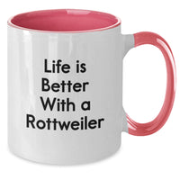 Load image into Gallery viewer, Funny Rottweiler Dog Gifts from Friends for Men Women Graduation Unique Two Tone Coffee Mugs - Additional
