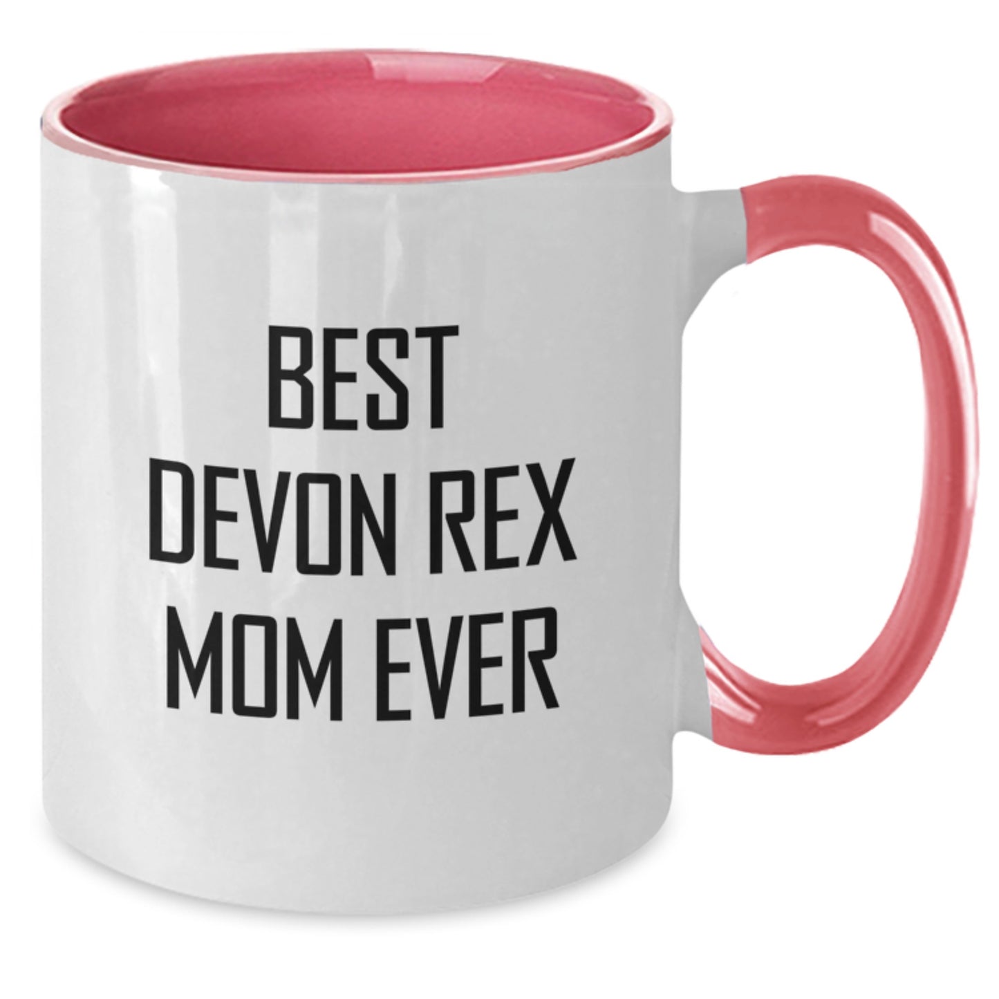 Funny Devon Rex Cat Gifts from Mom for Best Devon Rex Mom Ever Birthday Unique Presents for Cat Lovers Two Tone Coffee Mug - Additional