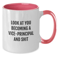 Load image into Gallery viewer, Vice-Principal Funny Quote Two Tone Coffee Mug Gifts for Men or Women from Friends and Family, Graduation Unique Gifts - Additional
