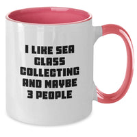 Load image into Gallery viewer, Funny Sea Glass Collecting Gifts from Friends and Family to Sea Glass Collecting Enthusiasts, Graduation Unique Gifts, Two Tone Coffee Mug - Additional
