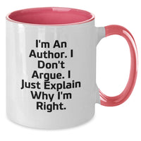 Load image into Gallery viewer, Author Humor Two Tone Coffee Mugs Gifts from Friends for Authors on Birthday - Funny Quote - Additional
