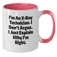 Load image into Gallery viewer, X-Ray Technician Humor Gifts from Friends and Family - Inspirational Two Tone Coffee Mug for Graduation - Additional
