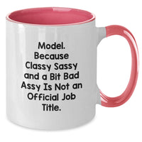 Load image into Gallery viewer, Model Gifts from Friends - Funny Quote Two Tone Coffee Mugs, Graduation Unique Gifts for Him or Her - Additional
