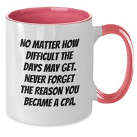Load image into Gallery viewer, Funny CPA Quotes, Two Tone Coffee Mug, Gifts from Friends to CPA, Birthday Unique Gifts for CPA - Additional
