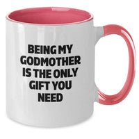 Load image into Gallery viewer, Funny Godmother Gifts from Family Members for Christmas Unique Mugs - Being My Godmother Is The Only Gift You Need - Additional
