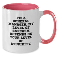 Load image into Gallery viewer, Funny General Manager Gifts, Two Tone Coffee Mugs for General Manager, I&#39;m A General Manager - Sarcasm Christmas Unique Gifts - Additional
