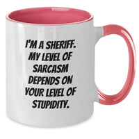 Load image into Gallery viewer, Funny Sheriff Christmas Unique Gifts from Men to Friends and Family - &#39;I&#39;m A Sheriff&#39; Two Tone Coffee Mug - Additional
