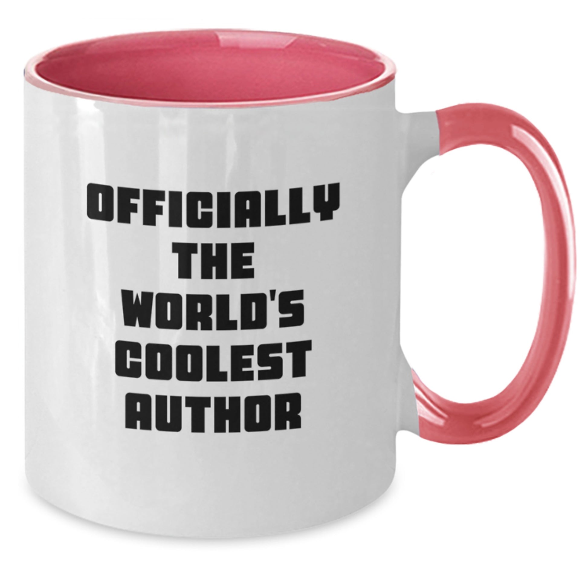 Officially The World's Coolest Author Funny Quote Two Tone Coffee Mug Gifts from Friends and Family for Author Christmas Unique - Additional