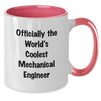 Load image into Gallery viewer, Funny Mechanical Engineer Gifts from Friends, Unique Two Tone Coffee Mugs for Christmas Unique Gifts for Men, Officially The World&#39;s Coolest Mechanical Engineer - Additional
