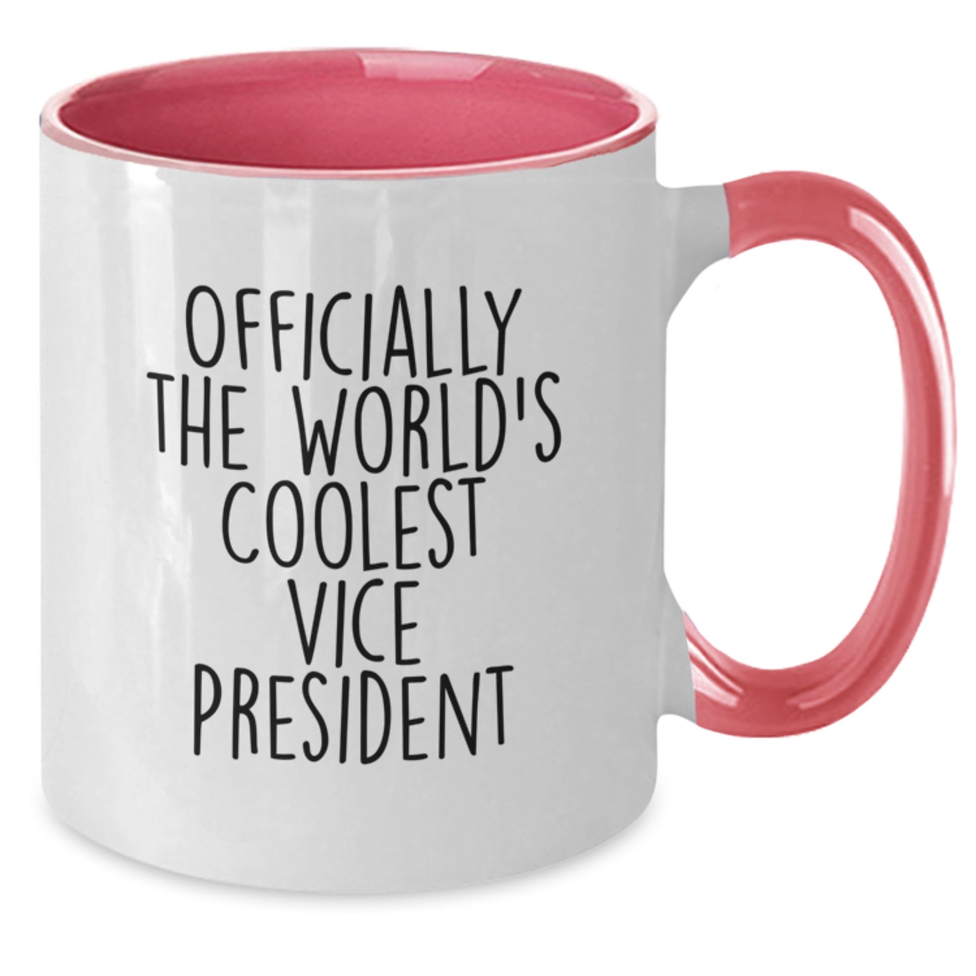 Funny Vice President Gifts from Friends, Officially The World's Coolest Vice President Two Tone Coffee Mug for Vice President, Christmas Unique Gifts - Additional