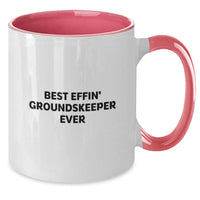 Load image into Gallery viewer, Funny groundskeeper Christmas Unique Gifts from Friends for groundskeeper Men, Two Tone Coffee Mug Best Effin' groundskeeper Ever, Unique Gifts for groundskeeper - Additional
