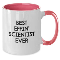 Load image into Gallery viewer, Funny Scientist Gifts - Best Effin&#39; Scientist Ever Two Tone Coffee Mug for Christmas Unique Gifts from Friends and Family - Additional
