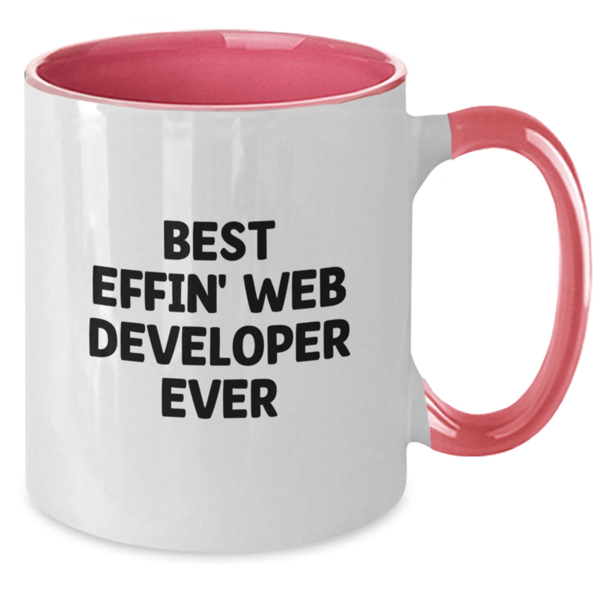 Funny Web Developer Gifts - Best Effin' Web Developer Ever Two Tone Coffee Mug, Christmas Unique Presents for Men, Women, Friends, Coworkers, Family - Additional