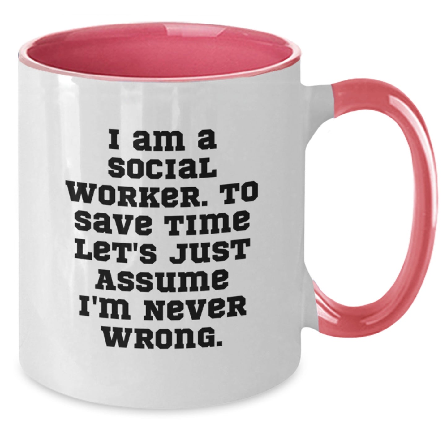 Funny Social Worker Coffee Mugs - Gifts for Social Workers from Friends - Birthday Unique Gifts for Social Worker Men - Two Tone Ceramic Mug - Additional