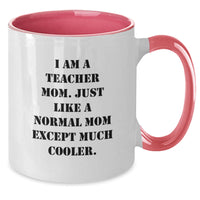 Load image into Gallery viewer, Funny Teacher Mom Gifts from Men to Women Friends on Valentine's Unique Two Tone Coffee Mugs - Additional
